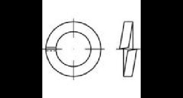 TOOLCRAFT 1068037 Veerring Binnendiameter: 3 mm DIN 7980 RVS 1000 stuk(s)
