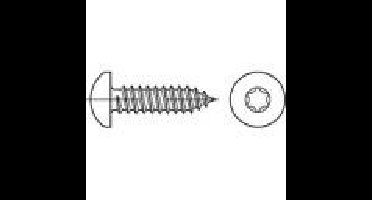 TOOLCRAFT 145192 Lenskop-plaatschroeven 5.5 mm 70 mm T-profiel DIN 7981 Staal Galvanisch verzinkt 250 stuk(s)