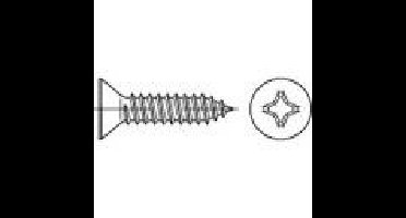 TOOLCRAFT 145226 Verzonken plaatschroeven 3.9 mm 16 mm Kruiskop Phillips DIN 7982 Staal Galvanisch verzinkt 100 stuk(s)
