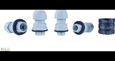 HELU 908060 M16 Polyamide Zilver-grijs (RAL 7001) 1 stuk(s)