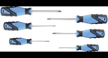 Gedore neu Schroevendraaierset Werkplaats 6-delig Kruiskop Phillips, Kruiskop Pozidriv