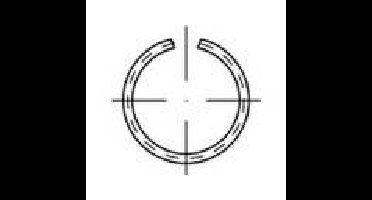 TOOLCRAFT 146410 Veerring Binnendiameter: 12 mm DIN 7993 Verenstaal 500 stuk(s)