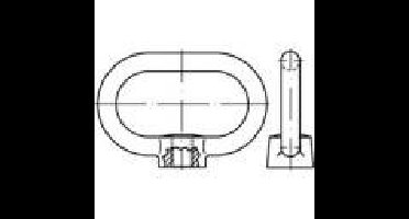 TOOLCRAFT 147132 Beugelmoeren M24 DIN 28129 Staal Galvanisch verzinkt 1 stuk(s)