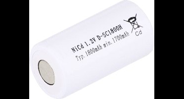 Mexcel SC1800H Speciale oplaadbare batterij Sub-C Geschikt voor hoge temperaturen, Flat-top NiCd 1.2 V 1800 mAh 1 stuk(s)
