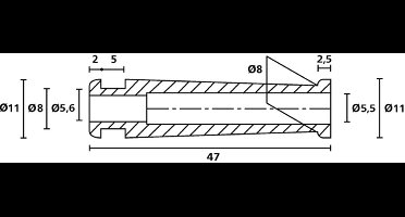 HellermannTyton HV2206 PVC-FR BK 500 Knikbeschermingstule Klem-Ø (max.) 5.6 mm PVC Zwart 1 stuk(s)