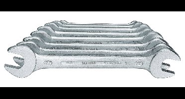 Gedore 6077380 2025-08-06T00:00:00.000+02:00 Dubbele steeksleutelset 8-delig Sleutelbreedte (metrisch) 6 - 17 mm