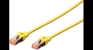 Digitus DK-1644-100/Y RJ45 Netwerkkabel, patchkabel CAT 6 S/FTP 10.00 m Geel Halogeenvrij, Verdraaide paren, Snagless, Vlambestendig 1 stuk(s)
