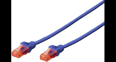 Digitus DK-1612-010/B RJ45 Netwerkkabel, patchkabel CAT 6 U/UTP 1.00 m Blauw Verdraaide paren 1 stuk(s)