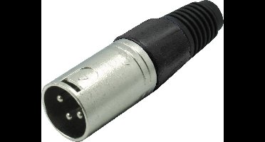 Kash 55002-S XLR-connector Stekker, recht Aantal polen: 3 Zwart 1 stuk(s)