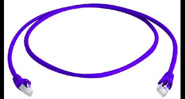 Telegärtner 100008301 RJ45 Netwerkkabel, patchkabel CAT 6A S/FTP 2.00 m Lila Vlambestendig, Snagless, Pair afscherming, Afgeschermd (dubbel), Halogeenvrij, UL