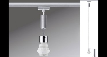 Paulmann Basic Pendel 230V-railsysteem lamp Universeel E27 20 W LED Chroom (mat), Chroom