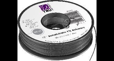 TRU COMPONENTS 1565380 Schakeldraad Yv 1 x 0.20 mm² Zwart 50 m