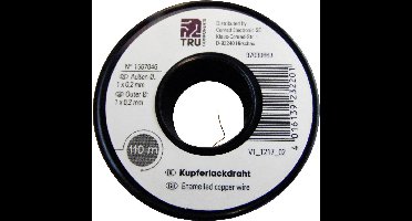 TRU COMPONENTS Koperdraad gelakt Buitendiameter (incl. isolatielak): 1 mm 6 m