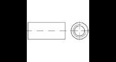 TOOLCRAFT 157934 Verbindingsmof M12 30 mm Staal Galvanisch verzinkt 50 stuk(s)