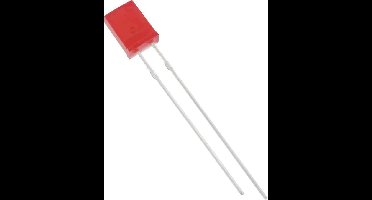 TRU COMPONENTS 1577370 Bedrade LED Rood Rechthoekig 2 x 5 mm 225 mcd 120 ° 20 mA