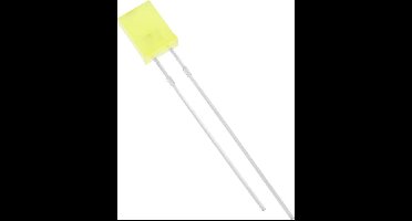 TRU COMPONENTS 1577371 Bedrade LED Geel Rechthoekig 2 x 5 mm 225 mcd 120 ° 20 mA