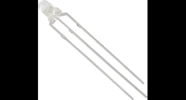 TRU COMPONENTS 1577415 Bedrade LED Rood, Blauw Rond 3 mm 1250 mcd, 1600 mcd 35 ° 20 mA