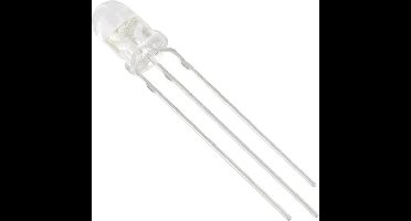 TRU COMPONENTS 1577517 Bedrade LED Rood, Blauw Rond 5 mm 1250 mcd, 1600 mcd 35 ° 20 mA