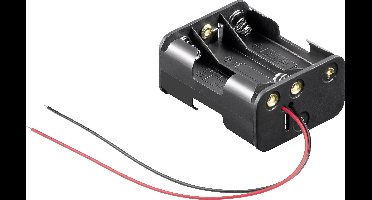 Goobay 81216 Batterijhouder Aantal cellen: 6 AA (penlite) Kabel (l x b x h) 58 x 47 x 28 mm