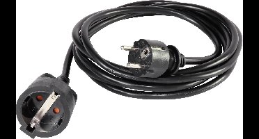 Basetech 1593780 Stroom Verlengkabel 16 A Zwart 3.00 m H05VV-F 3G 1,5 mm²