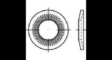 Grendelschijven 10 mm 16.1 mm Verenstaal Verzinkt 250 stuk(s) Alstertaler Schrauben & Präzisionsteile 159415