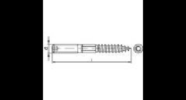 TOOLCRAFT 1069969 Stokschroef M8 90 mm 88149 RVS A2 50 stuk(s)