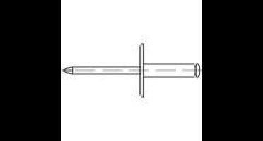 TOOLCRAFT 160173 Open popnagel (Ø x l) 4.8 mm x 25 mm Aluminium Staal 250 stuk(s)
