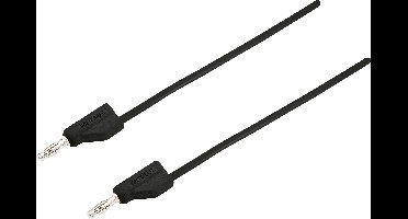 VOLTCRAFT MSB-300 Meetsnoer Banaanstekker 4 mm Silicone 2.00 m Zwart 1 stuk(s)