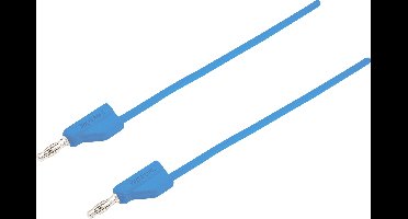 VOLTCRAFT MSB-300 Meetsnoer Banaanstekker 4 mm Silicone 0.75 m Blauw 1 stuk(s)