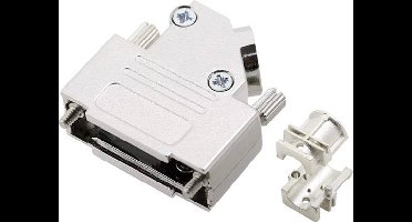encitech D45ZK15HI-K 6560-0706-12 D-sub behuizing Aantal polen: 15 Volledig metaal 45 ° Zilver 1 stuk(s)