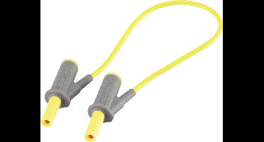 VOLTCRAFT MSB-501 Veiligheidsmeetsnoer Banaanstekker 4 mm Banaanstekker 4 mm 25.00 cm Geel 1 stuk(s)