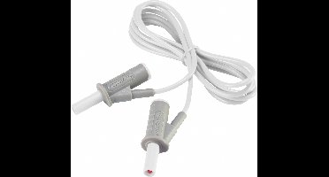 VOLTCRAFT MSB-501 Veiligheidsmeetsnoer Banaanstekker 4 mm Banaanstekker 4 mm 1.50 m Wit 1 stuk(s)