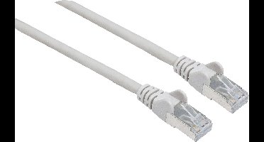 Intellinet 740555 RJ45 Netwerkkabel, patchkabel CAT 6A S/FTP 0.25 m Grijs Folie afscherming, Afscherming gevlochten, Afgeschermd, Halogeenvrij 1 stuk(s)