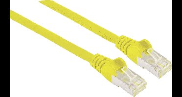 Intellinet 740586 RJ45 Netwerkkabel, patchkabel CAT 6A S/FTP 0.25 m Geel Folie afscherming, Afscherming gevlochten, Afgeschermd, Halogeenvrij 1 stuk(s)