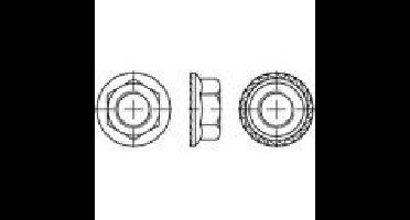 TOOLCRAFT 161456 Zeskantige contramoeren met flens M5 Staal 500 stuk(s)