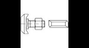 Alstertaler Schrauben & Präzisionsteile 161582 Schroefplaten voor hamerkopschroeven M24 Staal Galvanisch verzinkt 10 stuk(s)