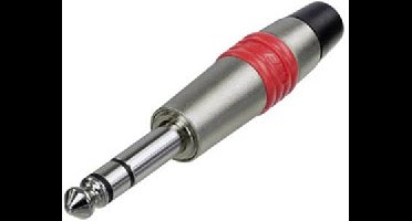 Rean AV NYS228C-0-CON Jackplug 6,35 mm Stekker, recht Aantal polen: 3 Stereo Zilver, Zwart 1 stuk(s)