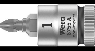 Wera 8755 A 05003353001 Kruiskop Pozidriv Dopsleutel-bitinzet PZ 1 1/4 (6.3 mm)