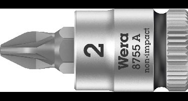Wera 8755 A 05003354001 Kruiskop Pozidriv Dopsleutel-bitinzet PZ 2 1/4 (6.3 mm)