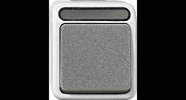 Merten 4074993 AquaStar Compleet Knop spatwaterdicht Lichtgrijs 1 stuks 1 stuk(s)