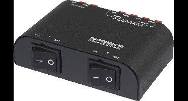 SpeaKa Professional 2 poorten Luidspreker-schakelaar Klemaansluiting Met metalen behuizing Zwart