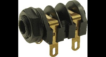 Cliff CL11607 Jackplug 6,35 mm Bus, inbouw horizontaal Aantal polen: 2 Mono Zwart 1 stuk(s)