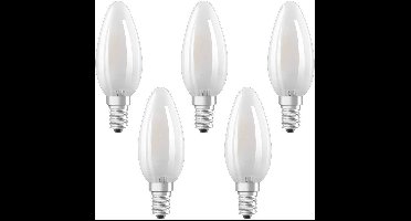 OSRAM HOMELIGHTING 4058075090682 LED-lamp Energielabel E (A - G) E14 Kaars 4.2 W = 40 W Warmwit (Ø x l) 35 mm x 100 mm Filament / Retro-LED 5 stuk(s)