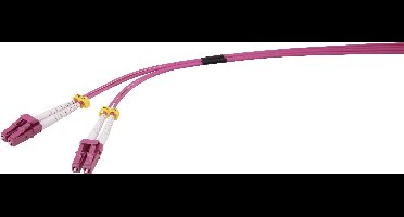 Renkforce RF-4942830 Glasvezel Optische vezel Aansluitkabel [1x LC-stekker - 1x LC-stekker] 50/125 µ Multimode OM4 1.00 m