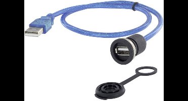 encitech 1310-1002-01 USB 2.0 type A Chassisbus, inbouw M16 1 stuk(s)