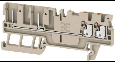 Weidmüller 2482200000 Doorgangsserieklem Push-In-klem, Steekaansluiting Donkerbeige 1 stuk(s)
