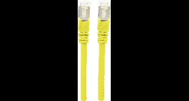 Intellinet 350488 RJ45 Netwerkkabel, patchkabel CAT 6A S/FTP 1.50 m Geel Folie afscherming, Afscherming gevlochten, Halogeenvrij 1 stuk(s)