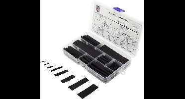 TRU COMPONENTS TC-6793936 Krimpkous assortiment Zwart Krimpverhouding:3:1 100 stuk(s)