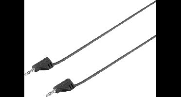 VOLTCRAFT MSB-200 Meetsnoer Banaanstekker 2 mm Banaanstekker 2 mm 0.90 m Zwart 1 stuk(s)