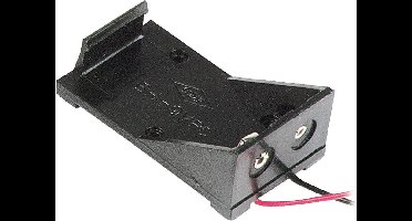 Velleman BH9V Batterijhouder Aantal cellen: 1 9V (blok) Kabel (l x b x h) 55 x 31 x 20 mm